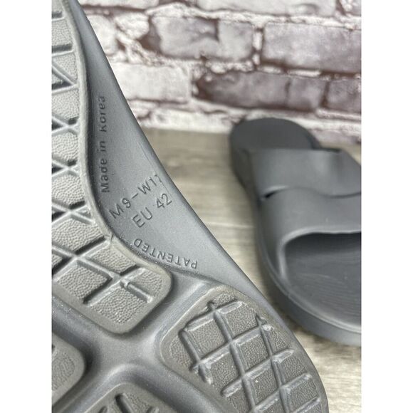 OOFOS 1100 OOahh Slate Grey Rubber Slides Recovery Sandals Women Sz 42EU/11M US - Picture 8 of 15